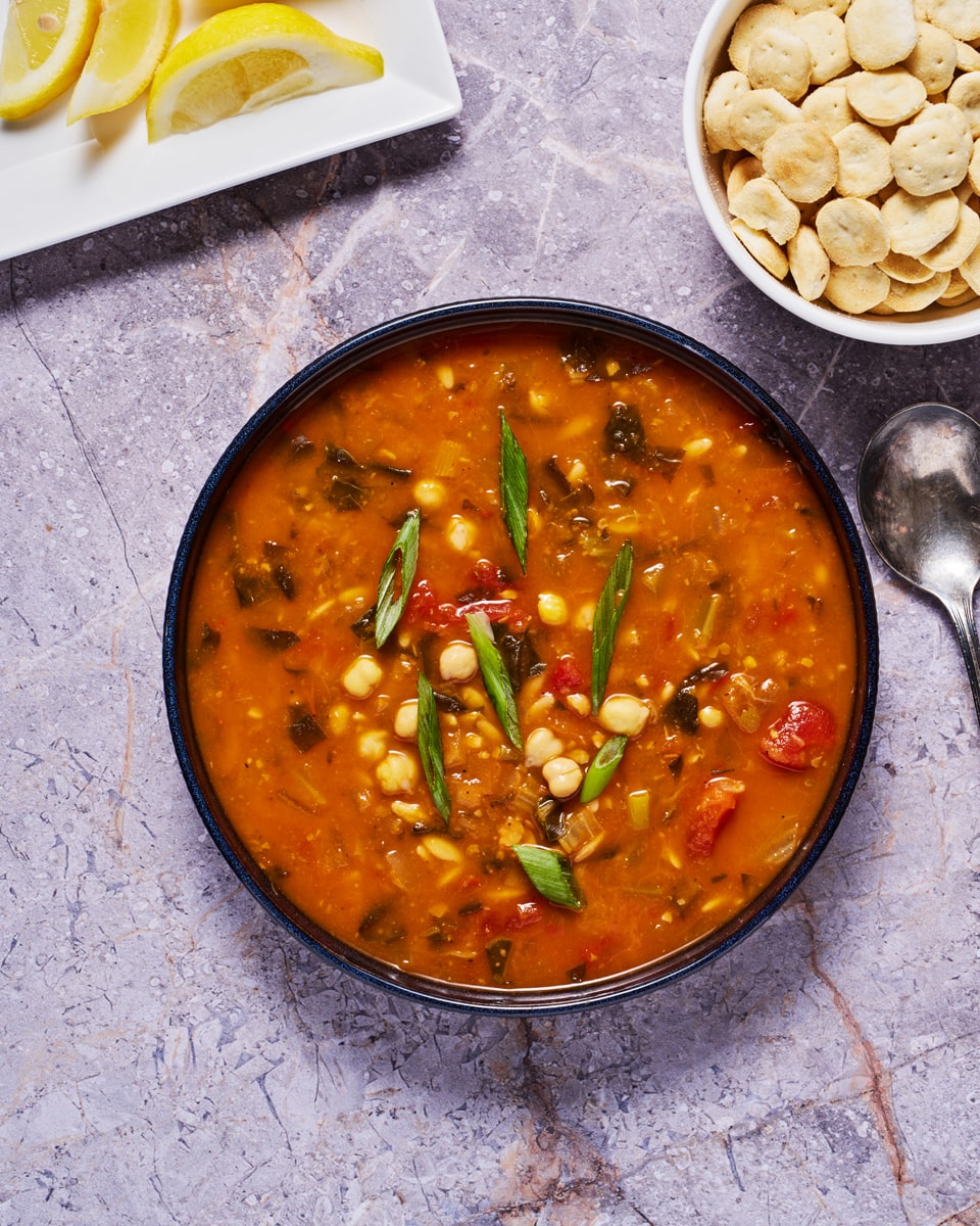 Spicy Chickpea and Lemon Orzo